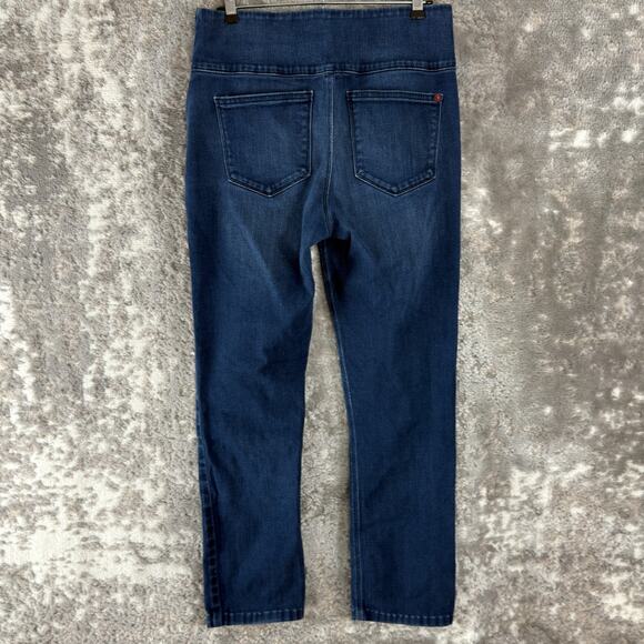 Spanx Size 30 The Signature Straight Denim Jeans Cotton Blend Pants Blue - Picture 3 of 11
